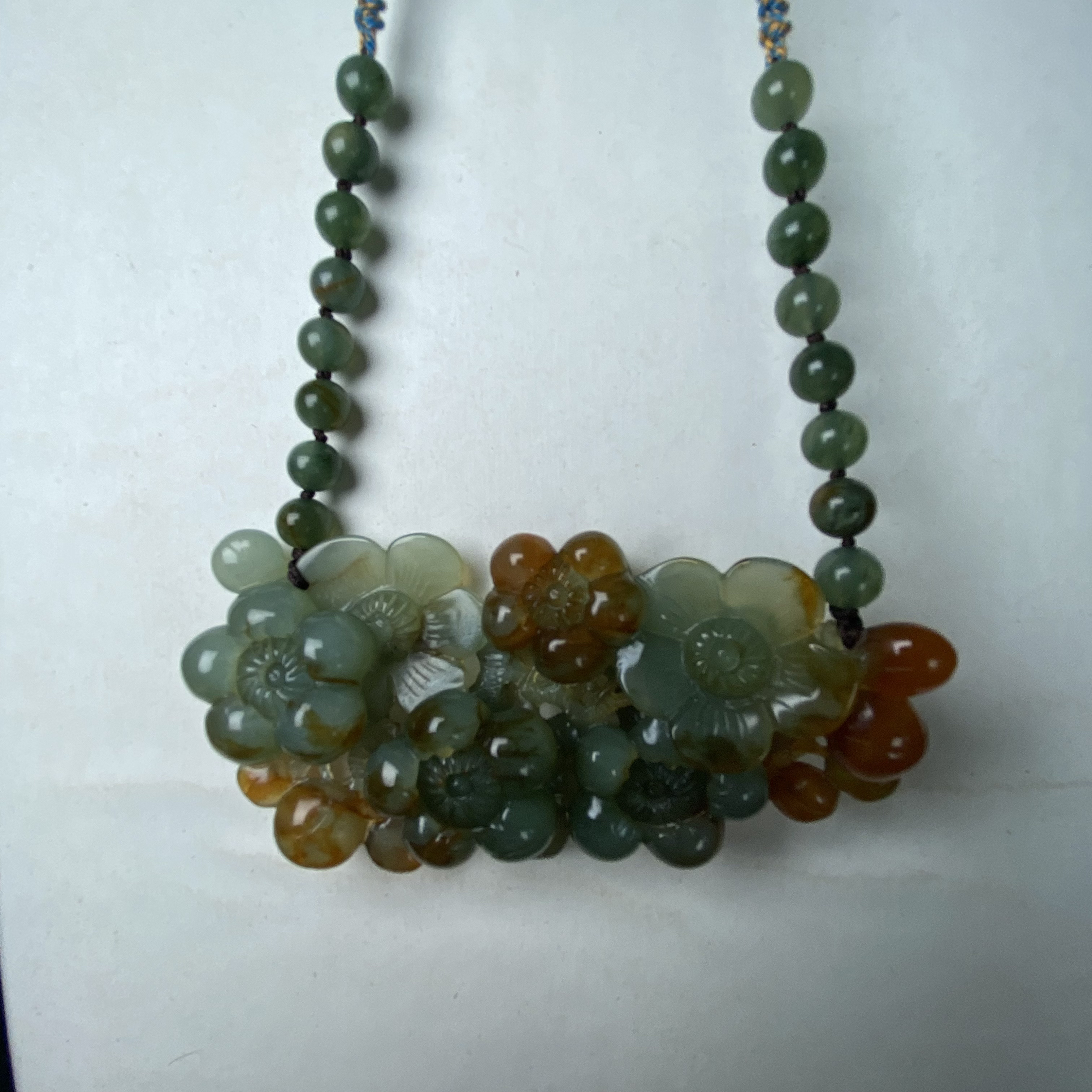 精品花玉梅花中古挂件手工