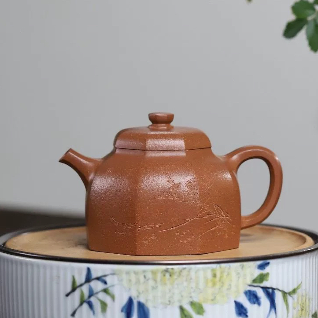 宜兴原矿黄降坡泥    八方井栏  230cc