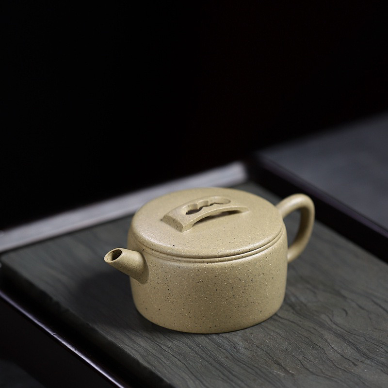 宜兴紫砂壶原矿本山段泥汉瓦140毫升 轻胚薄胎内推球孔实用大口