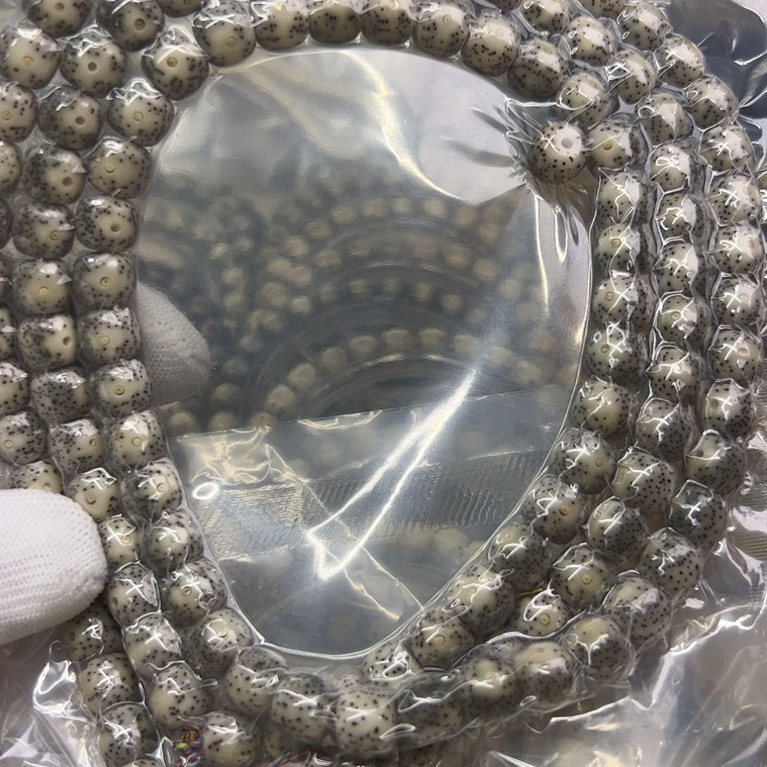 星月菩提手串骨瓷白灰背大眼睛9✖️8