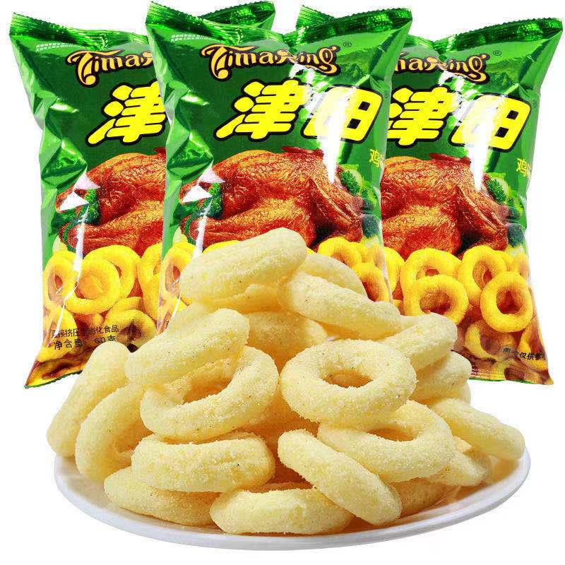 津田鸡味圈8090后怀旧经典童年回忆网红零食膨化食品休闲小吃童年