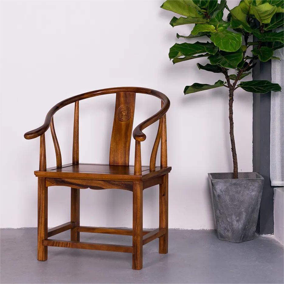 南美胡桃木纯料扶手椅圈椅靠背椅家用椅子皇宫椅茶椅桌椅太师椅