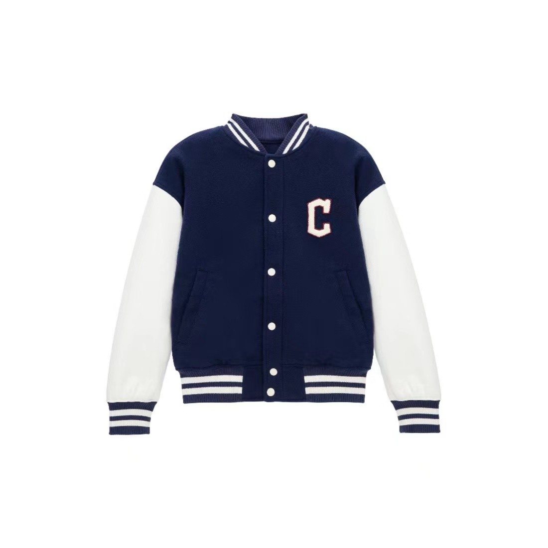 MLB纽约洋基队 拼色字母印花单排扣棒球服 休闲潮服 男女同款运动