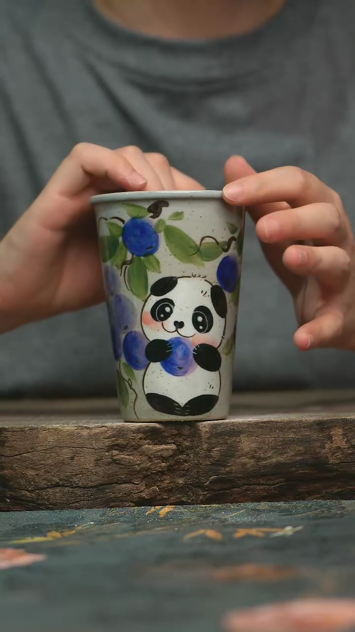 【闪购商品】杯釉下彩手工手绘同款陶器