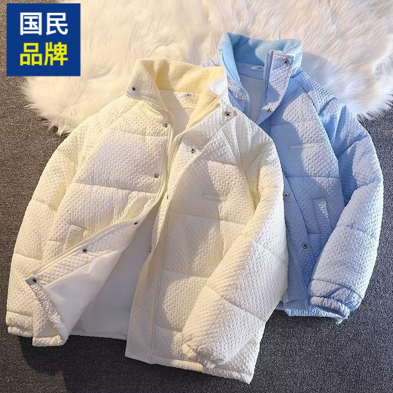 【小扬哥推荐】2023冬季美式高街潮流棉服服男生宽松休闲立领加厚