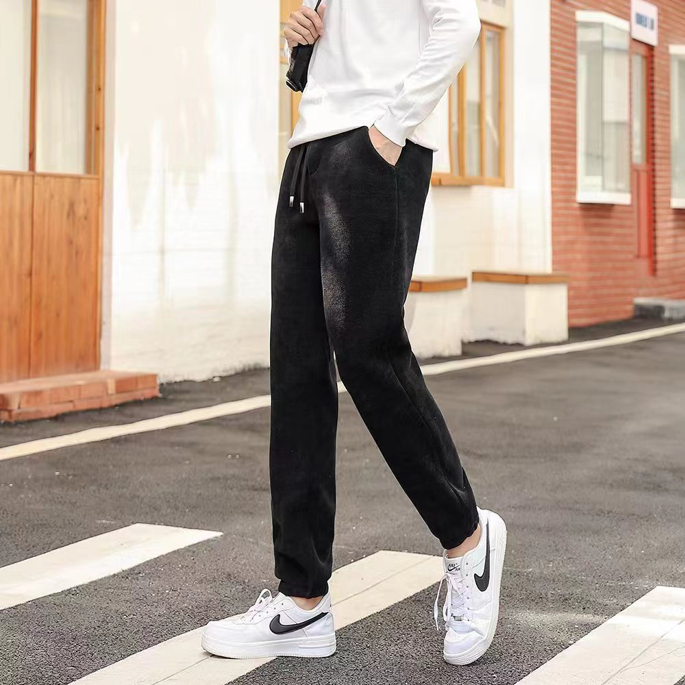 千喜四季男士平脚口休闲裤百搭潮流时尚宽松加厚外穿秋冬