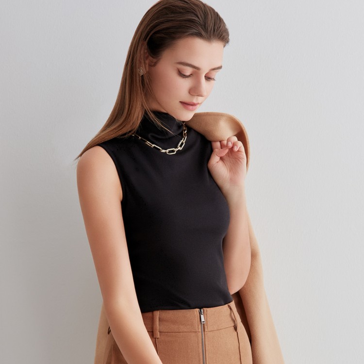 【二姐专属】安莉芳秋季新品高领无袖背心可外穿打底上衣ED00258