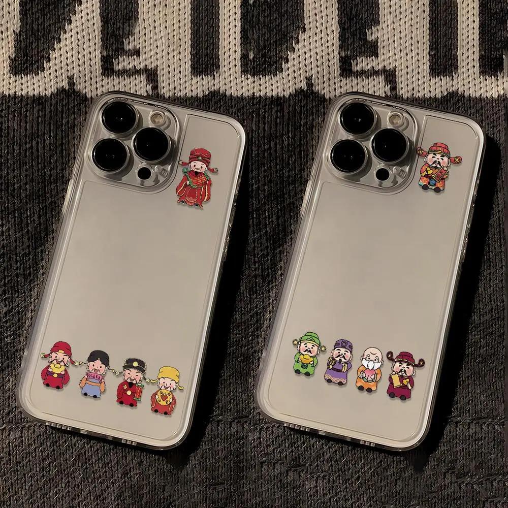 好运财神苹果小米oppovivo华为适用iPhone12/13/14/15手机壳全包