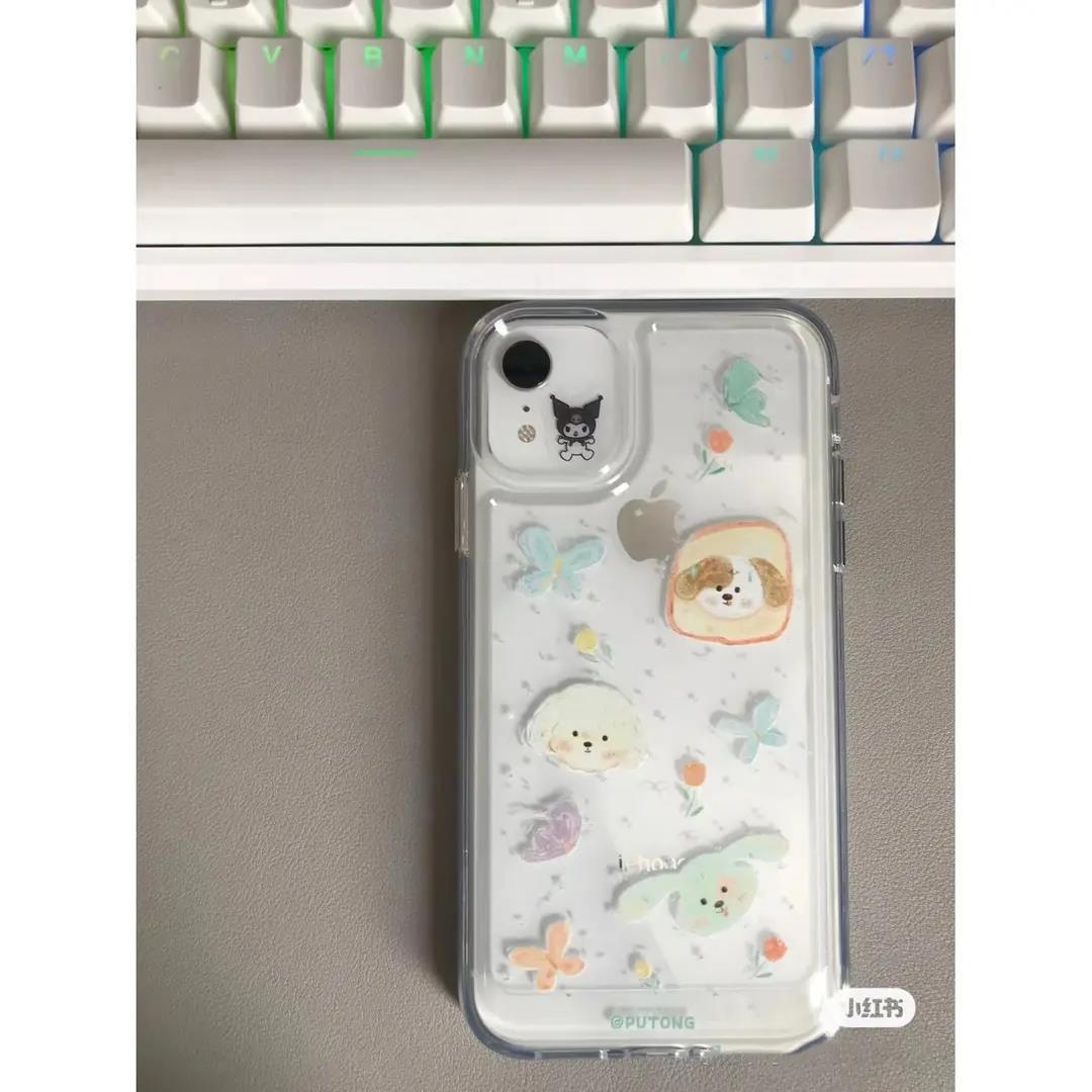 蝴蝶小狗iPhone14手机壳11苹果软壳12透明13/14promaxxsmax7p小众