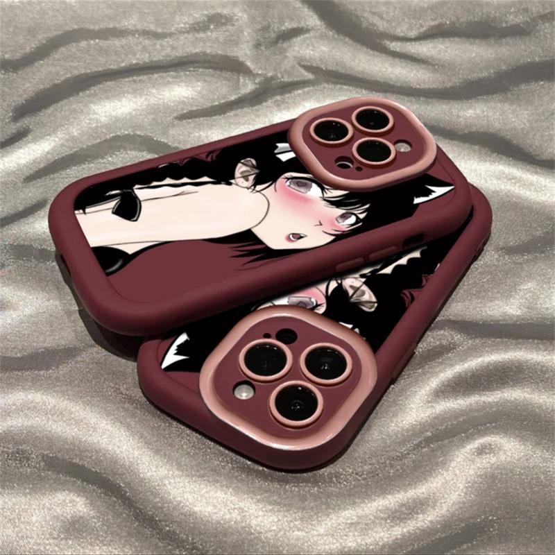 黑狐狸女孩泡芙壳适用苹果15手机壳iPhone13/14promax防摔12/11女