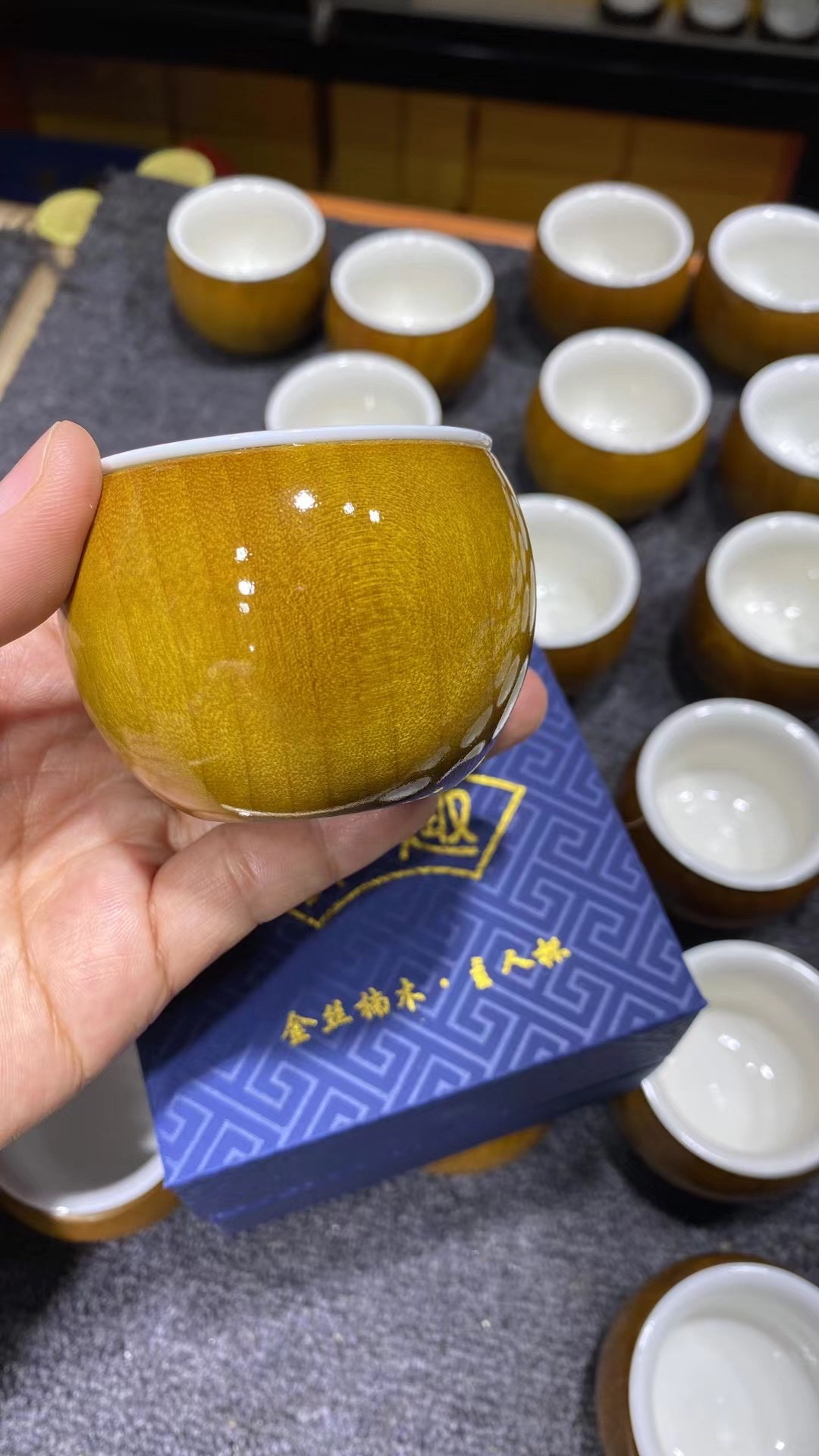 金丝楠木茶杯6.8尺寸装80毫升主人杯子茶杯木质创意工艺品收藏礼