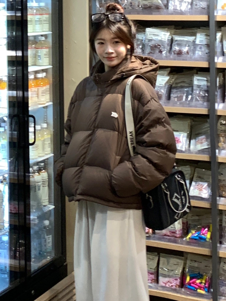 肯豆短款韩系棉服女2024年新款小个子棉衣面包服冬季保暖棉袄外套