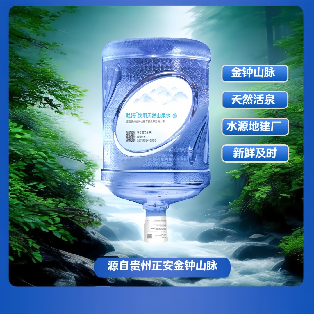 运动优质【猛溪】臻享版桶装饮用天然山泉水  18.9L （限售正安县城）