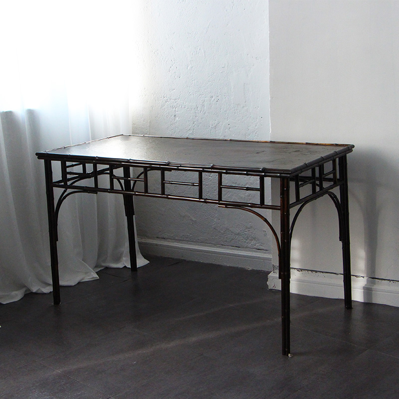 明式风格紫竹茶桌画案茶台餐桌岩石长方形饭桌茶室会所茶空间