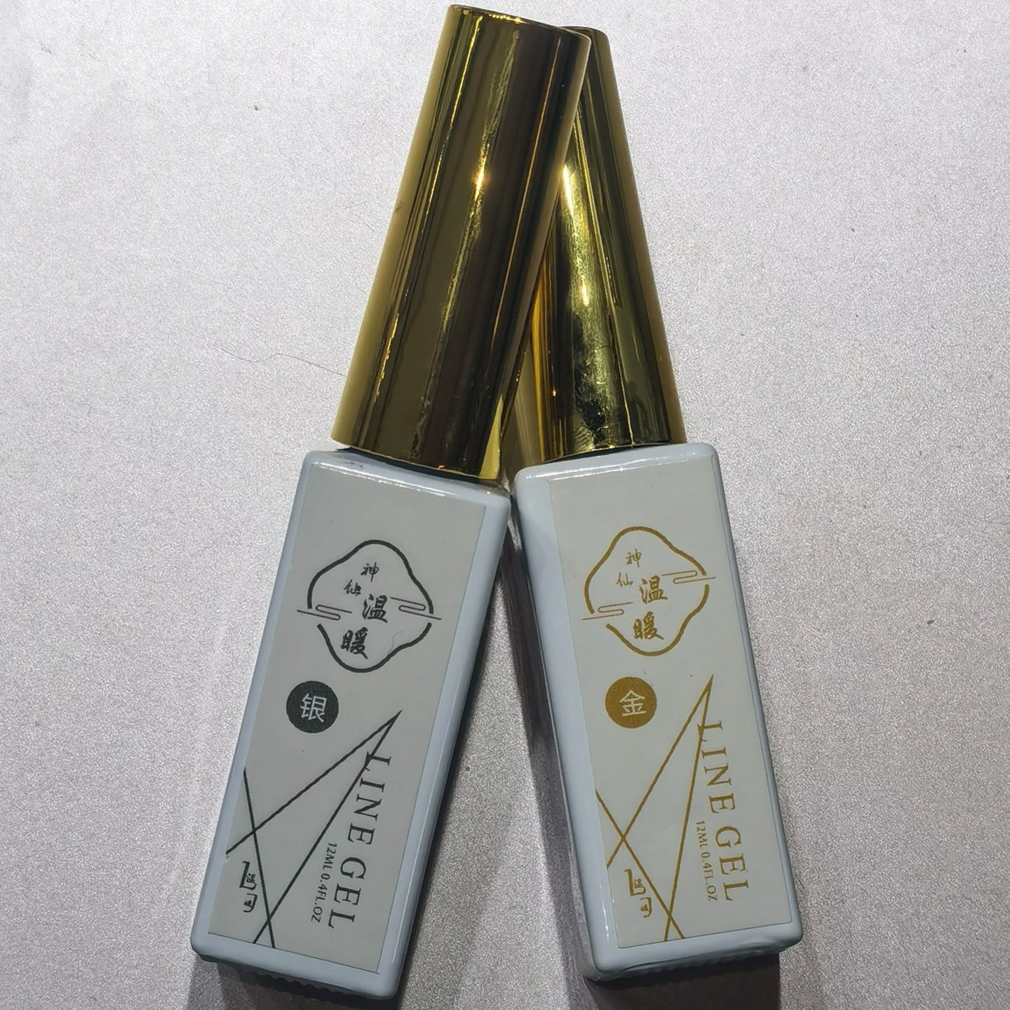 【0865】金银铂金拉线胶12ML美甲用品，满30包邮发货