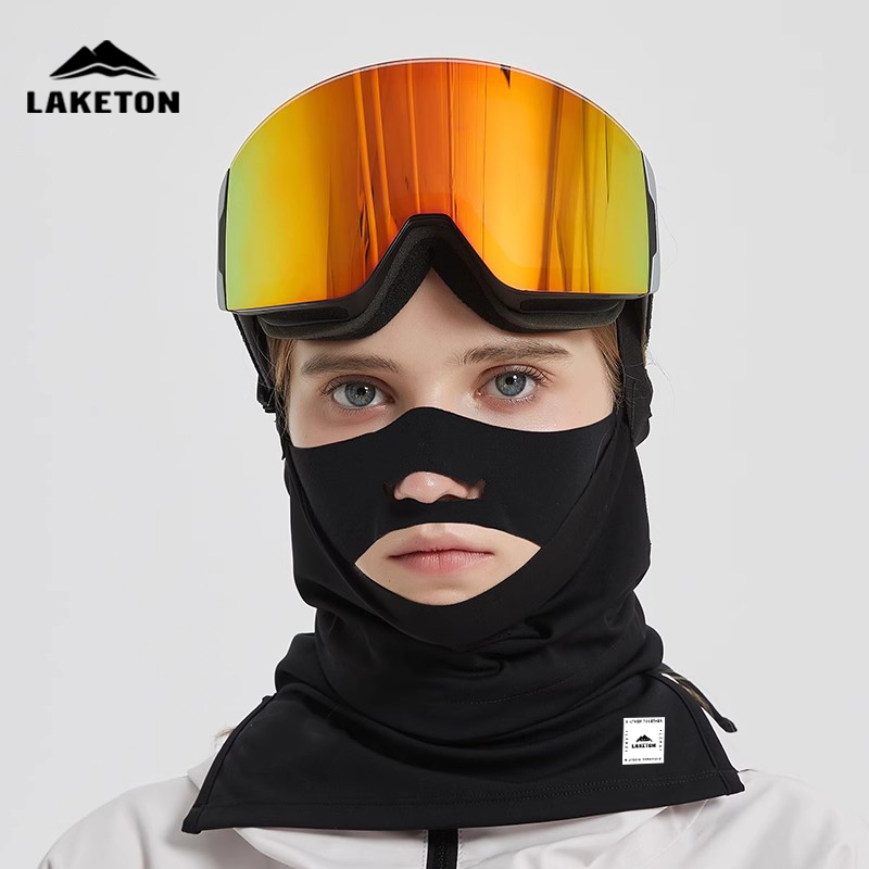 LAKETON滑雪护脸面罩防风围脖加绒加厚透气全包头套秋冬滑雪装备