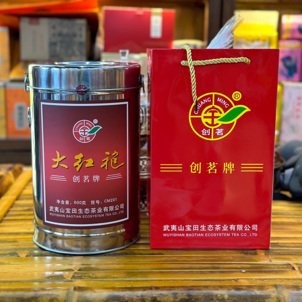 宝田茶业创茗牌CM201大红袍600克圆铁桶大份量 浓香顺滑 武夷岩茶