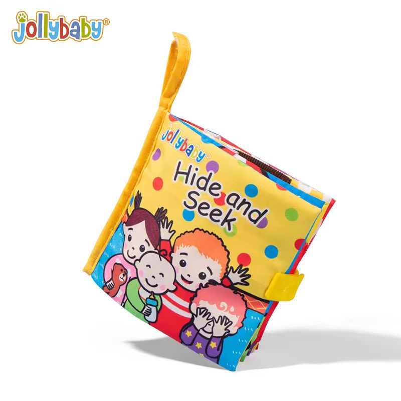 jollybaby躲猫猫布书早教婴儿撕不烂可啃咬宝宝认知益智玩具