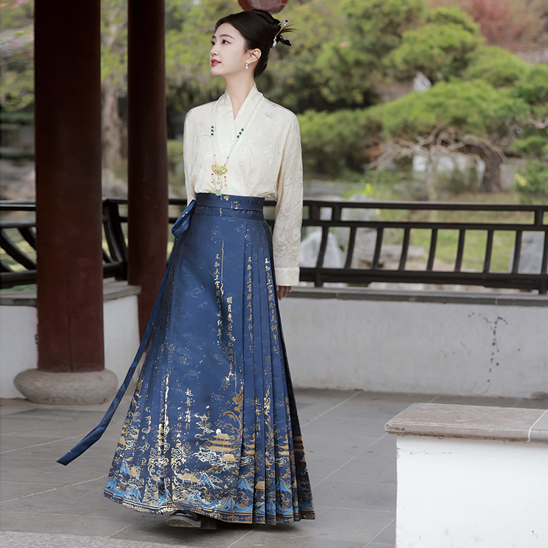 明制汉服2024新款女成人马面裙交领改良小个子日常可穿古风公主夏
