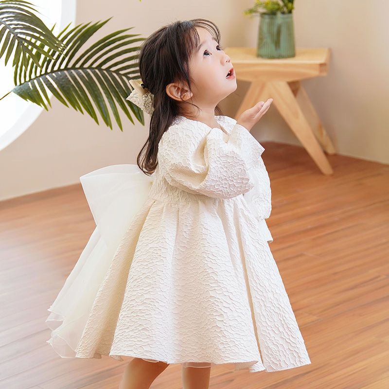 女童秋季连衣裙长袖公主裙生日花童婚礼韩版洋气