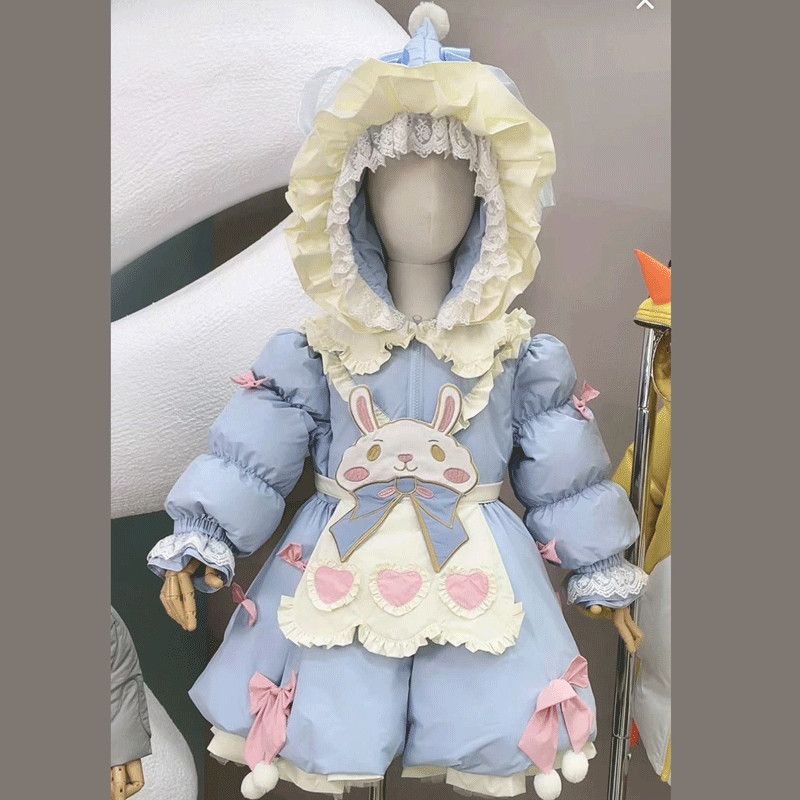 女童洛丽塔棉衣2022新款女宝宝超洋气冬季防风保暖公主羽