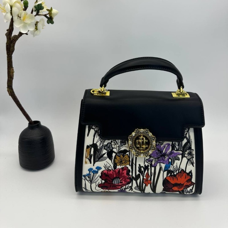 女士手提包单肩包斜跨包女包6686黑色CD时尚猫头轻奢高级猫头鹰