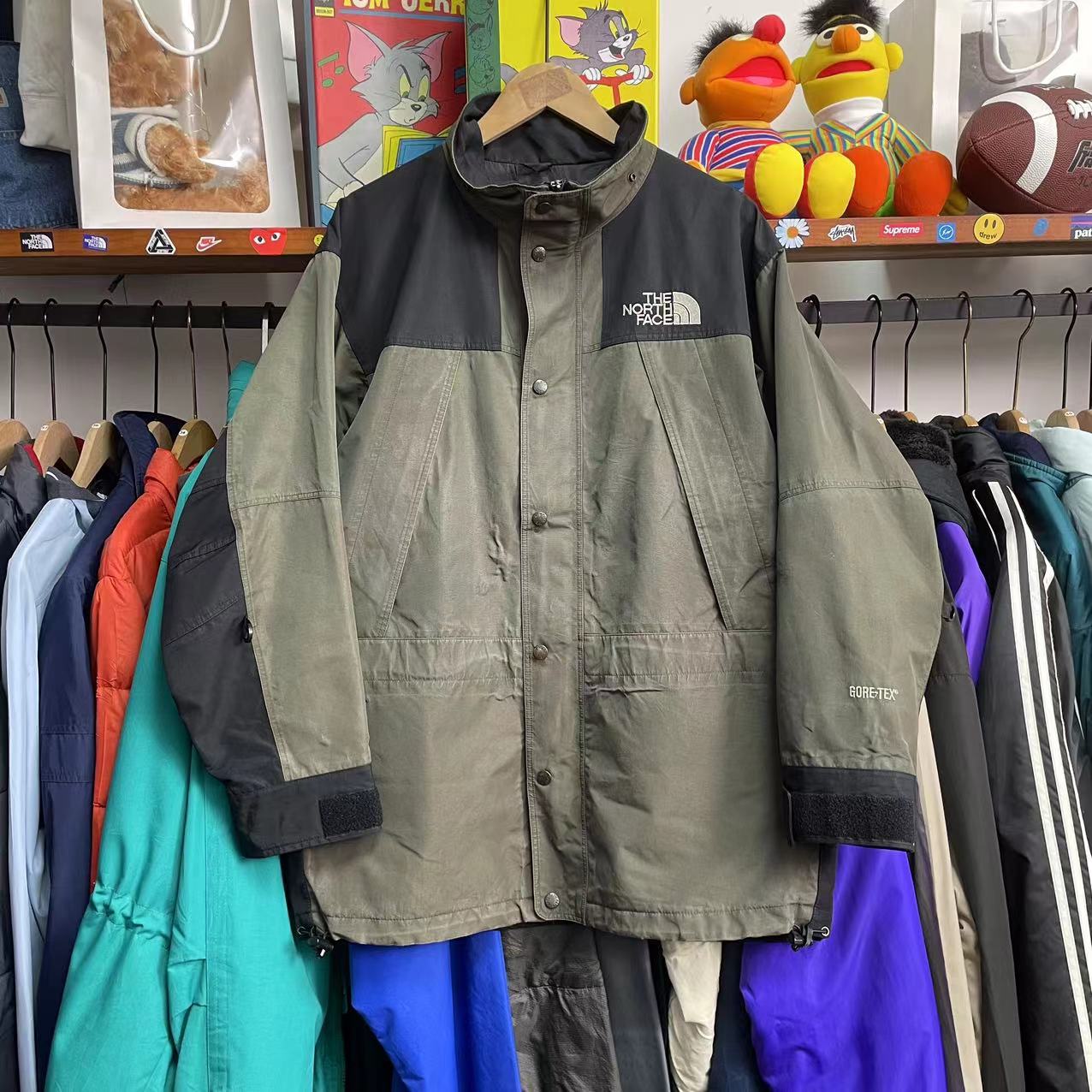 198#北面【150斤-190斤95新默认微瑕】vintage古着冲锋衣夹克棉服
