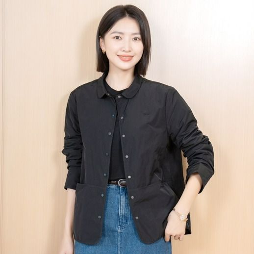 Yun/韫冬季新款气质百搭翻领夹棉外套D242515012 M