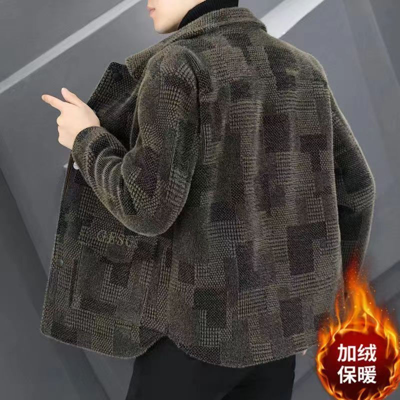 男士修身外套短款毛呢大衣秋冬新款潮流休闲加厚呢子风衣夹克