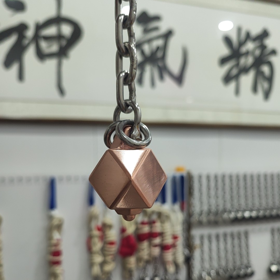 传统武术流星锤（8两紫铜新款龙头凤尾八棱实战流星锤）