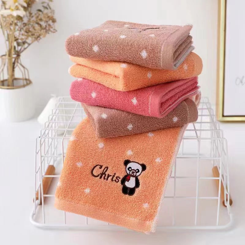 6条纯棉方巾家用男女成人儿童宝宝柔软吸水洗脸擦手口水巾方巾