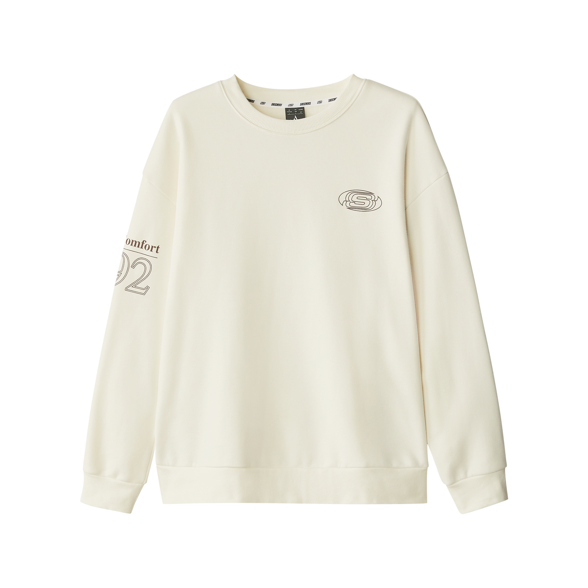 Skechers斯凯奇圆领长袖卫衣男女同款秋新款舒适柔软加绒保暖上衣