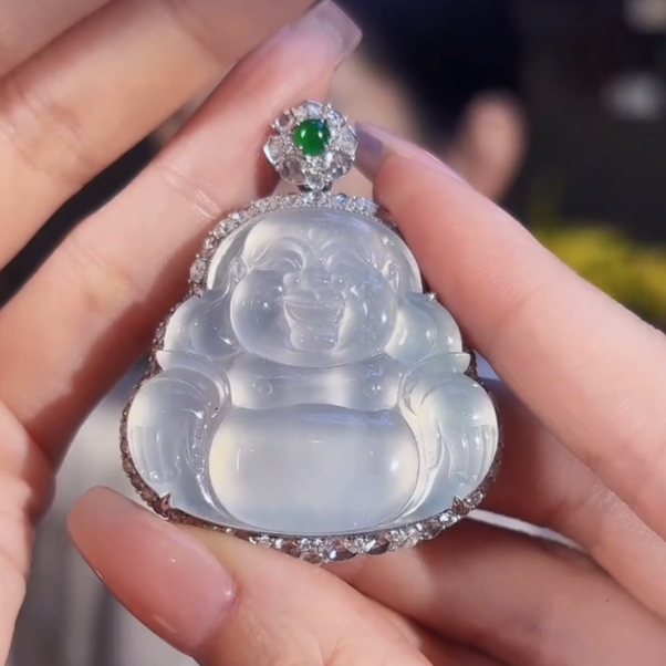 VISING珠宝天然A货翡翠佛公