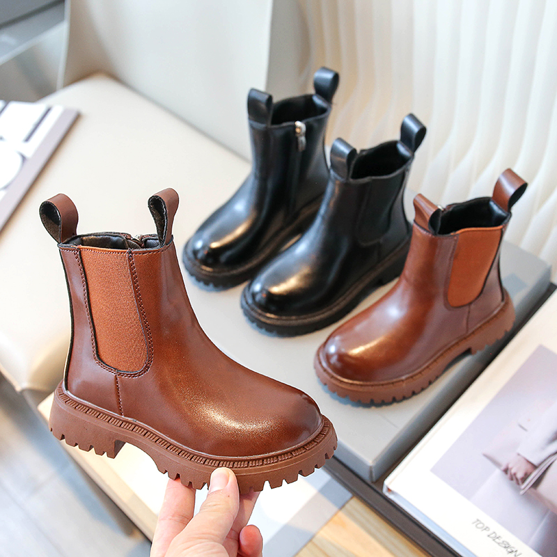 儿童马丁靴2025秋季新款韩版中筒靴女童切尔西短靴男童英伦风单靴