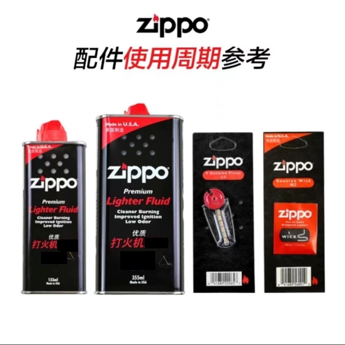 ZIPPO/之宝打火机专用官方正版原装口粮-火机配件-礼盒 PJH1X1