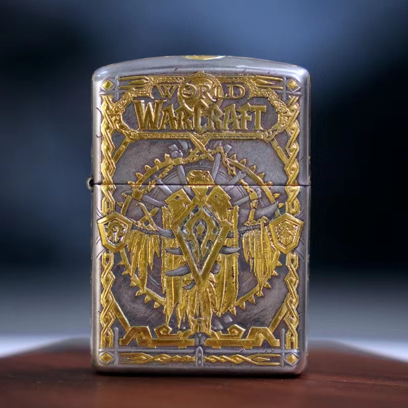 ZIPPO/之宝打火机  925银盔甲-魔兽世界  五面雕刻气质DY9918DK