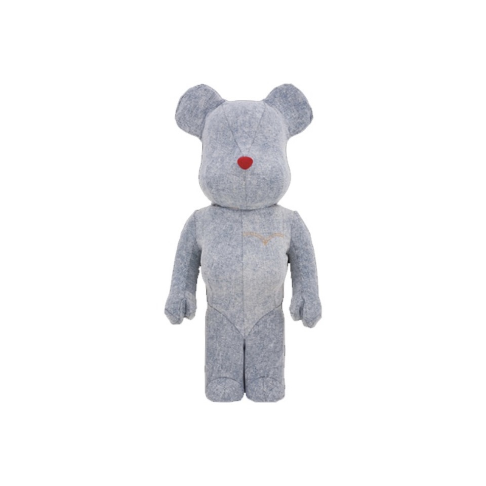 积木熊Bearbrick 牛仔 蓝牛仔 单彩盒1000%尺寸70cm潮玩