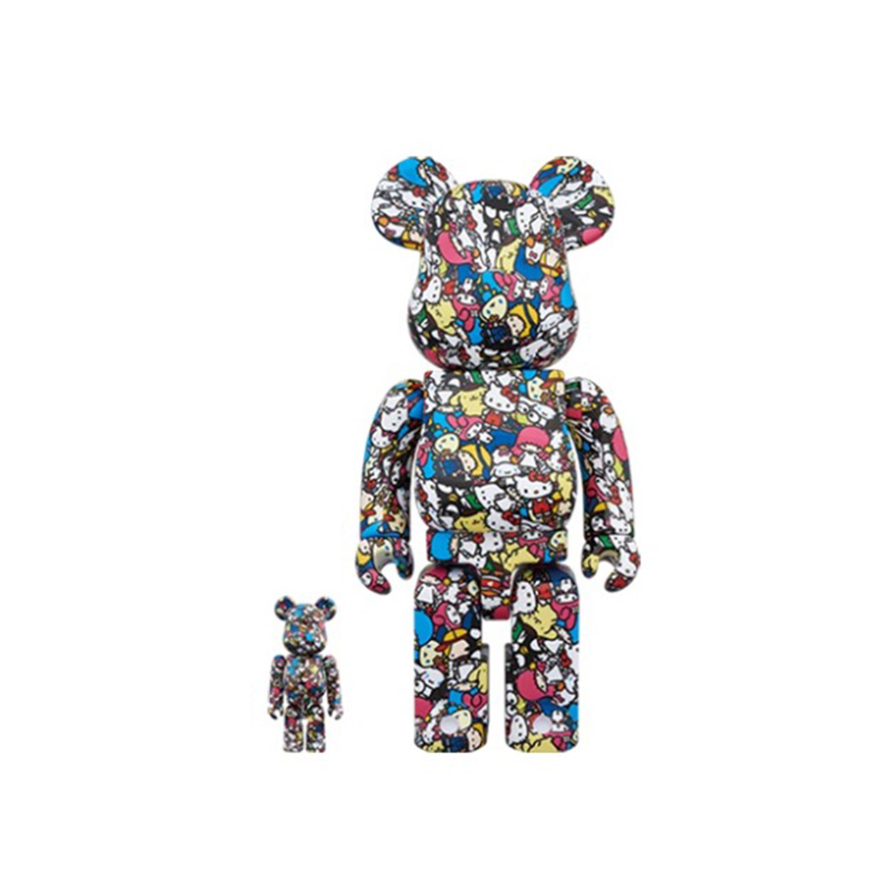积木熊Bearbrick Kitty三丽鸥联名 拆检400%+100%尺寸 潮玩