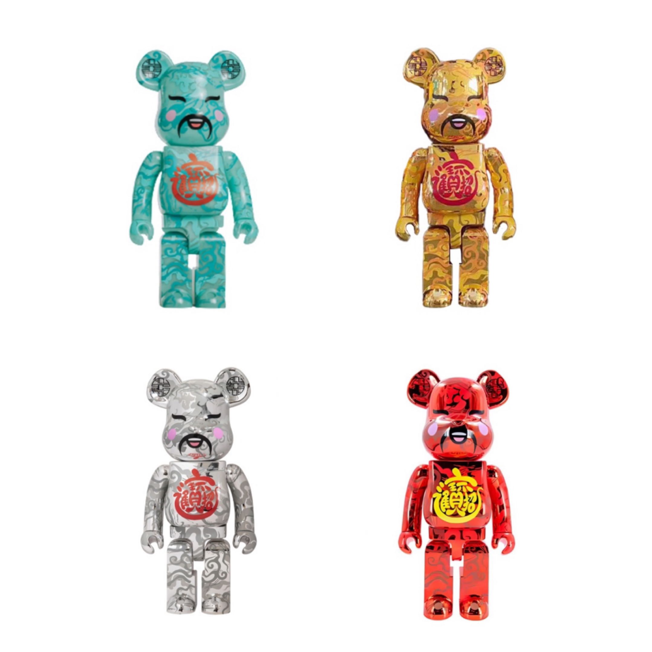 积木熊Bearbrick ACU红色/金色 /银色/绿色 1000% 尺寸 70cm 潮玩