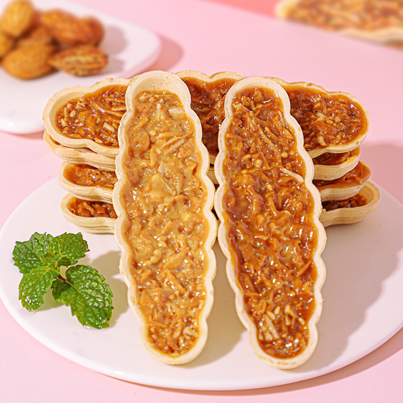 网红小叶酥坚果脆花生酥日式饼干散装多口味零食小吃休闲食品整箱