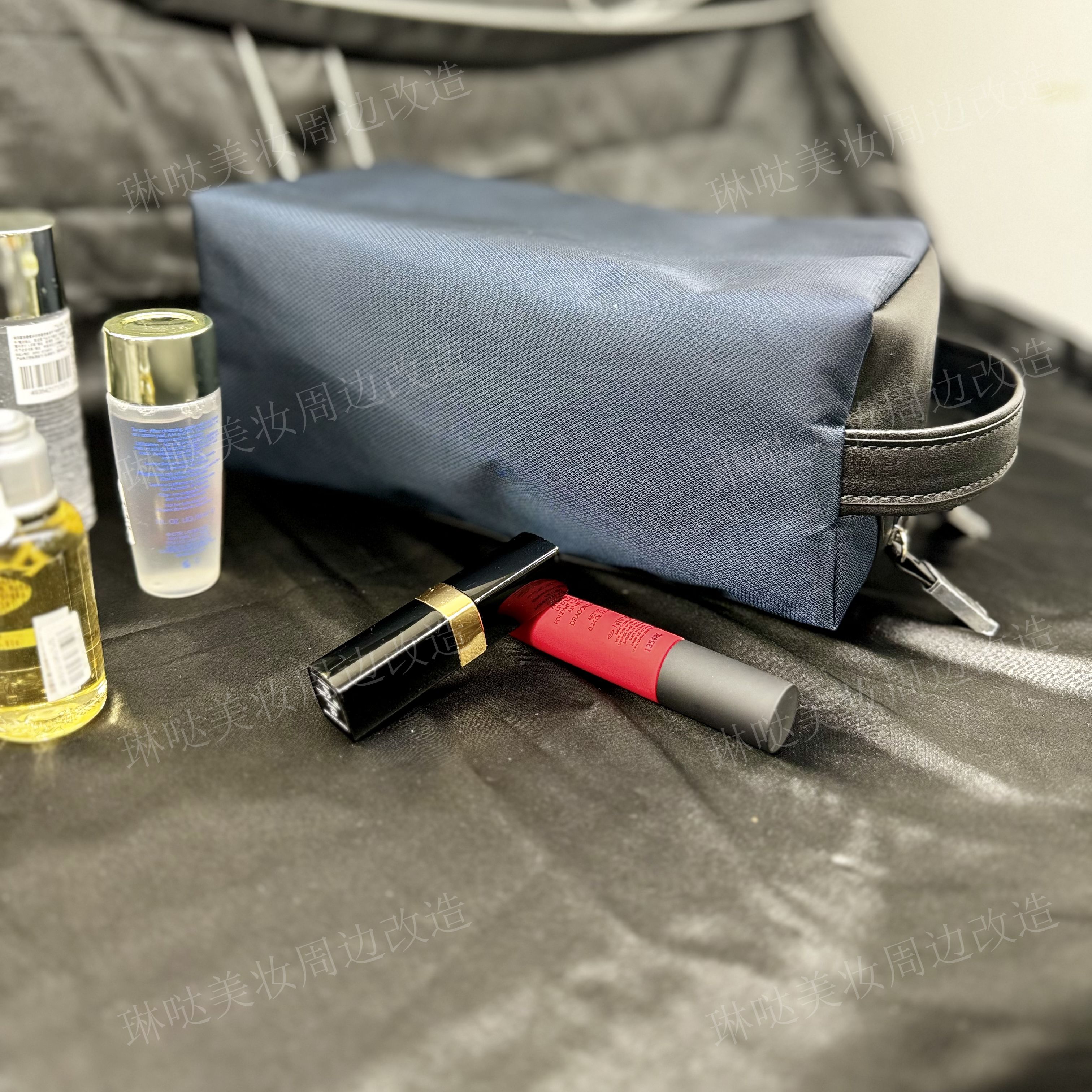 小D化妆包（深蓝旷野）旷野双拉链洗漱包