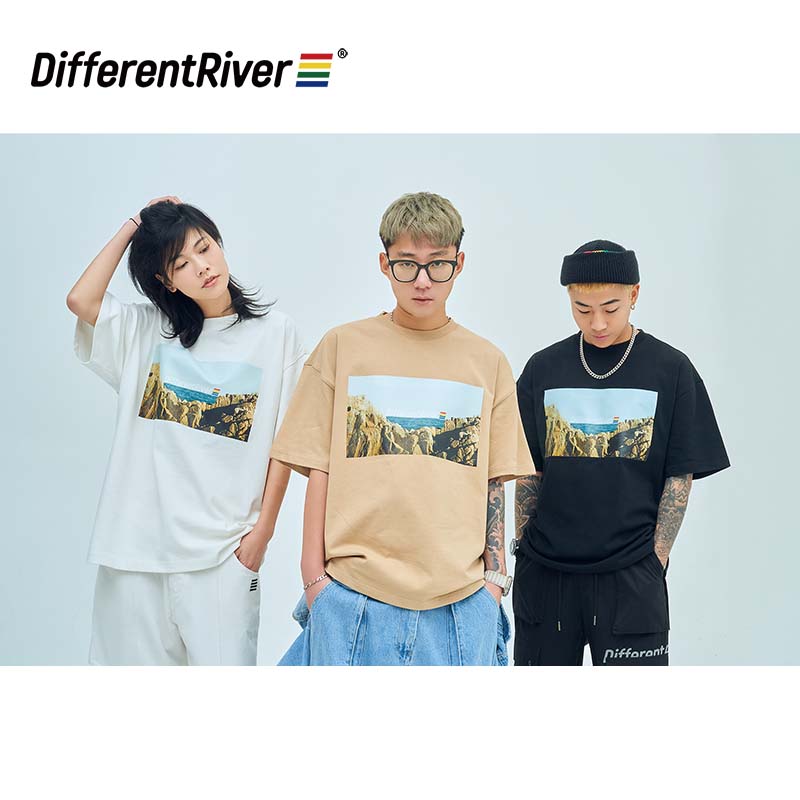 DifferentRiver【年度款】-与川山海摄影印花男女款重磅T恤