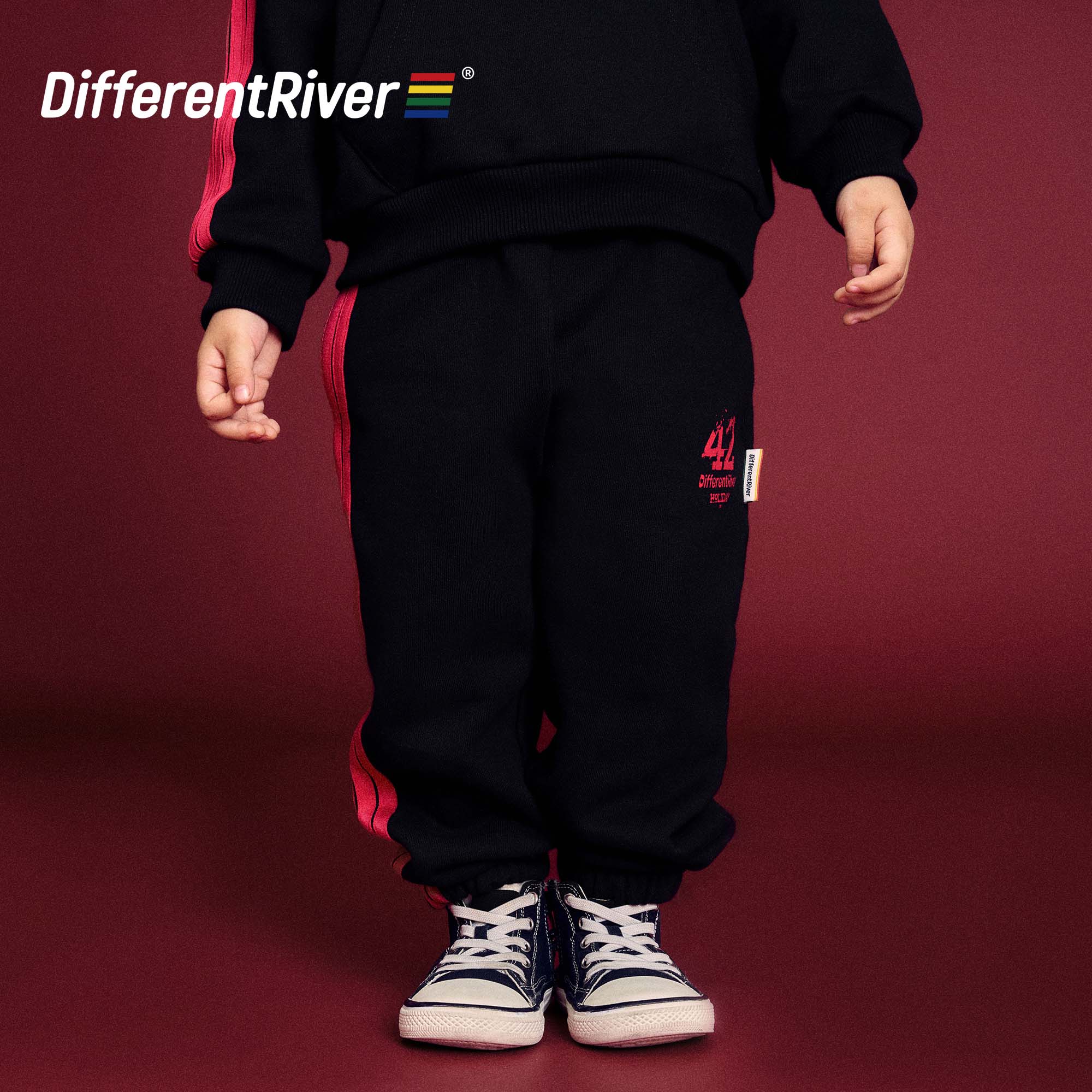 DifferentRiver2023秋冬季【假日2.0】蜜月系列-儿童印花束脚卫裤