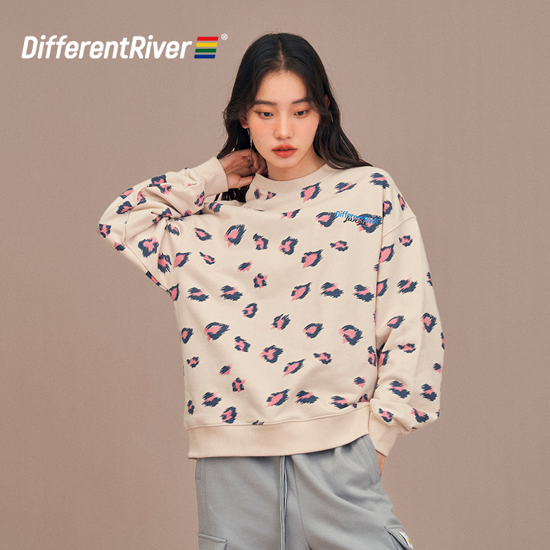 DifferentRiver秋冬【假日2.0】旷野系列-动物纹路休闲圆领卫衣