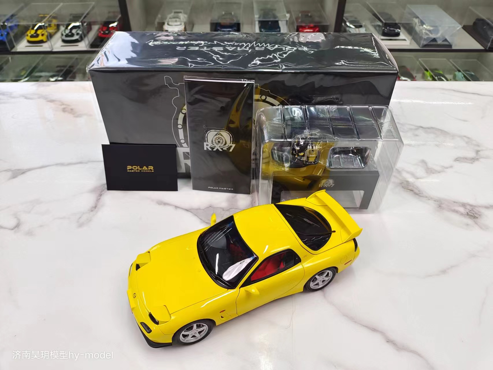 POLAR MASTER pm 1:18 马自达RX7 SPIRIT R 合金全开汽车模型