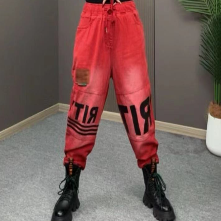 欧货秋款时尚个性潮牌牛仔裤 9202