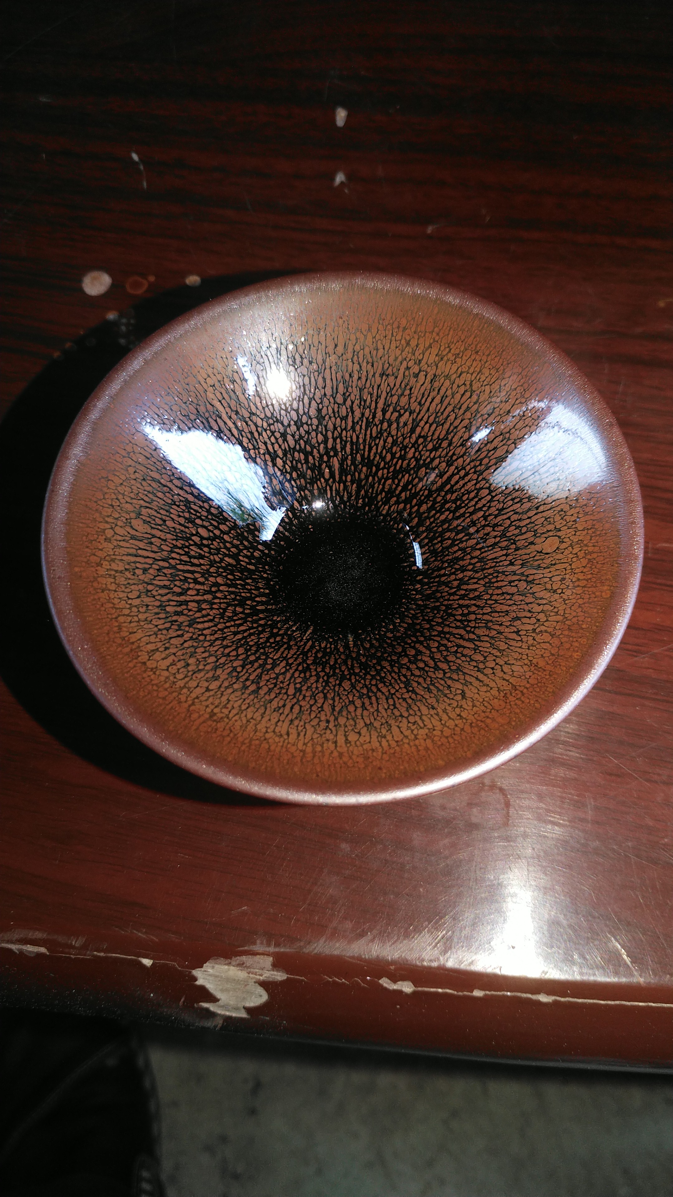 童木金，建盏原矿原釉仿古兔毫主人杯系列。