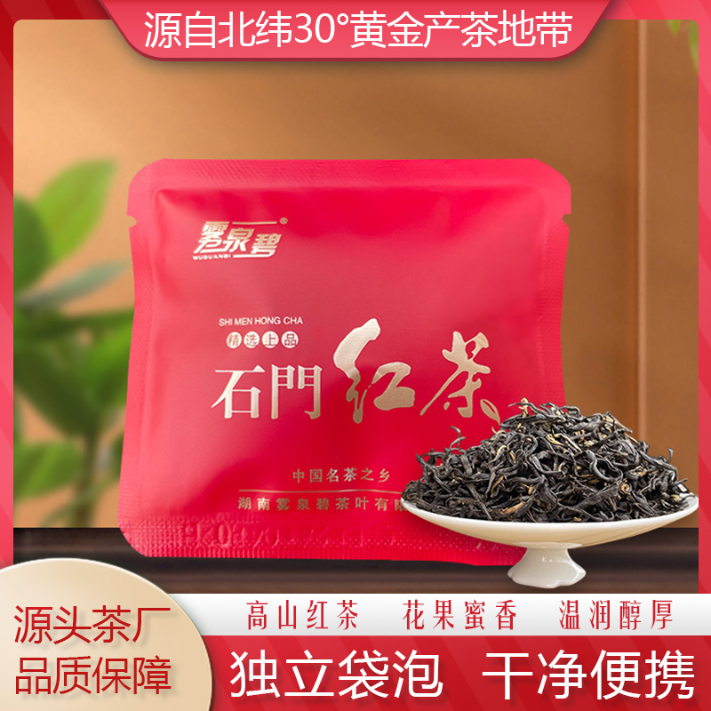 雾泉碧石门红茶小种红茶花果蜜香一芽二叶4g独立袋泡生态好茶精选