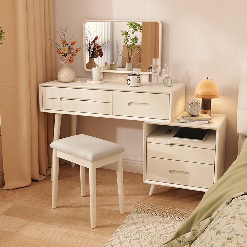 木屋记梳妆台全实木新中式轻奢高级感胡桃色化妆桌现代简约卧室
