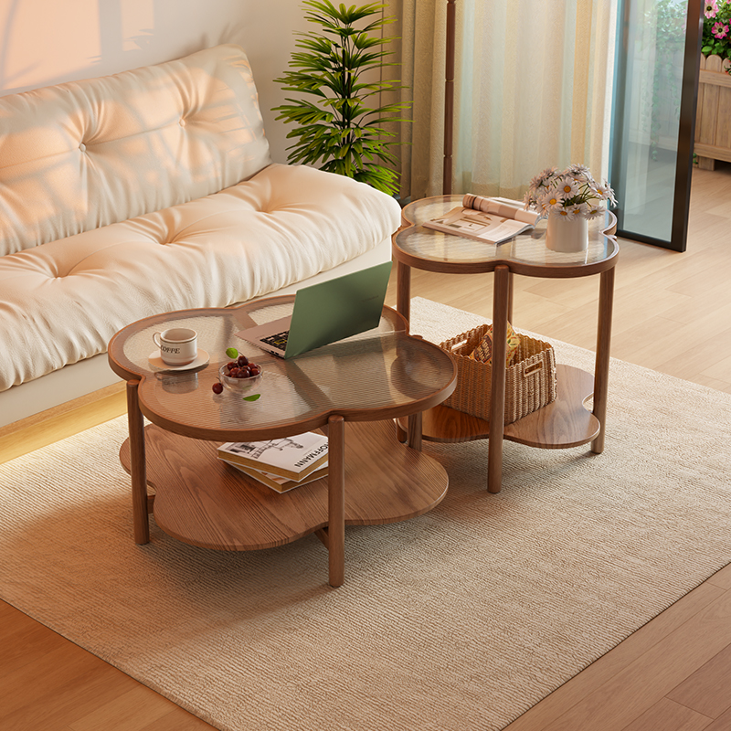 木屋记沙发边几小桌子客厅家用网红奶油风云朵小茶几简约现代床头
